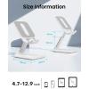 OMOTON Foldable Tablet Stand for iPad, Portable Monitor Stand, Desktop Dock Holder Compatible with iPad Pro/Air/Mini/Samsung Galaxy Tab/Phones (Up to 12.9 inches), Milk White