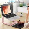 OMOTON Laptop Stand, Detachable Laptop Mount, Aluminum Laptop Holder Stand for Desk, Compatible with MacBook Air/Pro, Dell, HP, Lenovo and All Laptops (11-16 inch), Silver(Rosegold)