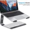 OMOTON Laptop Stand, Detachable Laptop Mount, Aluminum Laptop Holder Stand for Desk, Compatible with MacBook Air/Pro, Dell, HP, Lenovo and All Laptops (11-16 inch), Silver(Black)