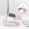 OMOTON Laptop Stand, Detachable Laptop Mount, Aluminum Laptop Holder Stand for Desk, Compatible with MacBook Air/Pro, Dell, HP, Lenovo and All Laptops (11-16 inch), Silver(Rosegold)