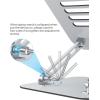 OMOTON Laptop Stand for Desk, Ergonomic Metal Adjustable Laptop Stand, Laptop Holder Riser with Cooling Function, Computer Stand Compatible with MacBook and All Laptops (10-17.2 inch), Silver