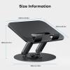 OMOTON Laptop Stand for Desk with 360° Rotating Base, Ergonomic Laptop Riser for Collaborative Work, Easy Storage, Fit MacBook/Laptops up to 14 inches, Black