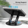 OMOTON Laptop Stand for Desk with 360° Rotating Base, Ergonomic Laptop Riser for Collaborative Work, Easy Storage, Fit MacBook/Laptops up to 14 inches, Black
