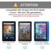 OMOTON Screen Protector for New Amazon Kindle Fire HD 8/8 Plus/Kids/Kids Pro Tablet(2024/2022/2020, 12th/10th Generation, 8 inch), Tempered Glass/9H Hardness/Case Friendly, 2 Pack