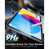 OMOTON Screen Protector for iPad A16 11th 2025 [11 Inch] / 10th Generation 2022 [10.9 Inch], TOP 9H+ Tempered Glass with Easy Installation Tray, Case & Apple Pencil Compatible, Bubble-Free & Scratch-Resistant