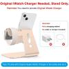 OMOTON Stand for Apple Watch – 2 in 1 Universal Desktop Stand Holder (Not Include Charger) for All iPhone 15 14 13 12 and Apple Watch Series 9/8/SE2/7/6/SE/5/4/3/2 (Both 38/40/41/42/44/45mm)-Black(Gold)
