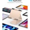 OMOTON Tablet Stand Holder Adjustable, T1 Desktop Aluminum Tablet Dock Cradle Compatible with iPad Air/Mini, iPad 10.2/9.7, iPad Pro 11/12.9/13, Samsung Tab and More Up to 13 inch, Silver(Gold)
