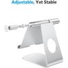 OMOTON Tablet Stand Holder Adjustable, T1 Desktop Aluminum Tablet Dock Cradle Compatible with iPad Air/Mini, iPad 10.2/9.7, iPad Pro 11/12.9/13, Samsung Tab and More Up to 13 inch, Silver(Silver)