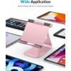 OMOTON Tablet Stand Holder Adjustable, T1 Desktop Aluminum Tablet Dock Cradle Compatible with iPad Air/Mini, iPad 10.2/9.7, iPad Pro 11/12.9/13, Samsung Tab and More Up to 13 inch, Silver(Rose Gold)