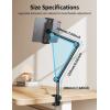 OMOTON Tablet Stand Mount for Desk, Adjustable Phone Holder for Bed with Metal Arm Fits for 4.7-11 Inches iPad Pro, Air/Mini, Kindle and Phones