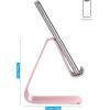 OMOTON Upgraded Aluminum Cell Phone Stand for Desk, C1 Durable Cellphone Dock with Protective Pads, Smart Stand Designed for iPhone17, 16/15/14/13 Pro Max Air, iPad mini, Android Phones,Rose Gold(Rose Gold)