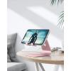 OMOTON Upgraded Aluminum Cell Phone Stand for Desk, C1 Durable Cellphone Dock with Protective Pads, Smart Stand Designed for iPhone17, 16/15/14/13 Pro Max Air, iPad mini, Android Phones,Rose Gold(Rose Gold)
