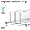 OMOTON Vertical Laptop Stand for Desk, Acrylic Dual Laptop Holder Desktop Clear Adjustable Dock for MacBook Pro Air, HP, All Gaming Laptops up to 17” (Clear, Dual Slot)(Clear)