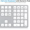 OMOTON Wired Keyboard Compatible with Mac, Dual Interface (USB and Type-C) Compatible with MacBook Pro/Air, iMac, Mac mini/Pro Laptop, Full-Size Keyboard with Numeric Keypad, Silver(Three Zone Keyboard-US)