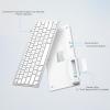OMOTON Wireless Keyboard for Mac/MacBook Pro/Air, 14 Media Shortcuts, Slim & Portable Design, Stable Bluetooth Keyboard, Silverwhite(Silverwhite)