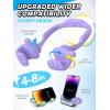 Stocking Stuffers for Teens Boys Girls Cell Phone Stand: Upgrade Adjustable Thumbs Up Lazy Phone Holder for Desk Fun Birthday Gifts for Grandma Adults Husband from Wife(Purple & Green)