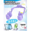 Stocking Stuffers for Teens Boys Men Adults for Kids Tablet Stand Thumbs Up Lazy Cell Phone Stand Holder for Desk Funny Gift for Women Girls Husband Wief Ideas Birthday Gadgets(Purple+Macaron Blue)
