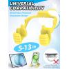 Stocking Stuffers for Teens Boys Men Adults for Kids Tablet Stand Thumbs Up Lazy Cell Phone Stand Holder for Desk Funny Gift for Women Girls Husband Wief Ideas Birthday Gadgets(Purple+Yellow)