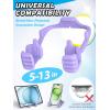 Stocking Stuffers for Teens Boys Men Adults for Kids Tablet Stand Thumbs Up Lazy Cell Phone Stand Holder for Desk Funny Gift for Women Girls Husband Wief Ideas Birthday Gadgets(Purple)