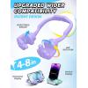 Stocking Stuffers for Teens Girls Gifts for Women Adults Christmas: Lazy Cell Phone Stand Unique Gesture Phone Holder for Desk Gift for Boys Men Cool Gadget Useful Funny White Elephant Gag Gifts(Purple&Green)