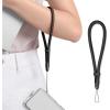 360° Swivel Phone Lanyard & Wrist Strap: Anti-Drop, Adjustable with Fishing Line Core and All-Metal Lock(Black)