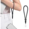 360° Swivel Phone Lanyard & Wrist Strap: Anti-Drop, Adjustable with Fishing Line Core and All-Metal Lock(Gray)