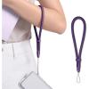 360° Swivel Phone Lanyard & Wrist Strap: Anti-Drop, Adjustable with Fishing Line Core and All-Metal Lock(Purple)