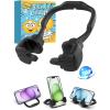 Christmas Stocking Stuffers for Teens Boys Men Adults Gifts: Cell Phone Holder for Desk Funny Gag Gift Unique Gesture Phone Stand Birthday Gifts for Teenager Girls Women White Elephant Cool Stuff(Black)
