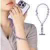 Detachable Anti Theft Strap – Hands-Free iPhone Wrist Strap for Women – Phone Chain Wristlet(Aurora Purple)