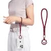 Hand Wrist Strap Lanyard,Anti Theft,Universal Cell Phone Multifuctional Patch Lanyards for Women and Men(Burgundy)