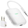 Nulaxy Air in-Flight Bluetooth Wireless Audio Transmitter Receiver for up to 2 AirPods & Wireless Headphones, Bluetooth Adapter for All 3.5mm Jacks on Airplanes, Gym Equipment, TVs & Gaming Consoles(A-White)