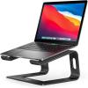 Nulaxy Fully Aluminum Detachable Laptop Stand, Ergonomic Ventilated Cooling Laptop Holder Computer Riser for Desk, Anti-Slip Design Notebook Stand Compatible with All 10-16″ MacBook/Dell XPS/HP/Lenovo(C-Black)