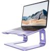 Nulaxy Fully Aluminum Detachable Laptop Stand, Ergonomic Ventilated Cooling Laptop Holder Computer Riser for Desk, Anti-Slip Design Notebook Stand Compatible with All 10-16″ MacBook/Dell XPS/HP/Lenovo(E-Purple)