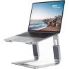 Nulaxy Laptop Stand Adjustable Height, Detachable Laptop Riser for Desk, Ergonomic Aluminum Computer Stand Holder Compatible with MacBook Air Pro, Dell XPS, HP, Lenovo More 10-16” Laptops, Silver