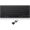OMOTON 2.4G Wireless Keyboard for Win 7/8/10 with USB & Type C, Ultra Slim and Compact Quiet, Compatible with Laptop Tablet Desktop and PC (Grey)(Black)