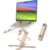OMOTON 360° Rotating Laptop Stand Riser for Desk, Ergonomic Foldable Computer Stand Adjustable Height Angles for Collaborative Work, Easy Storage Fit Macbooks,All Laptops up to 16 inches, Silver(Gold)