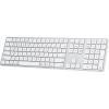 OMOTON Bluetooth Keyboard Compatible with Mac, with Numeric Keypad, Rechargeable Wireless Keyboard Compatible with MacBook Pro/Air, iMac, Mac mini/Pro Laptop and PC (Silver)(Silver)