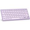 OMOTON Bluetooth Keyboard Compatible with iPad 10th Generation, iPad 10.2 (9th/8th/7th), iPad Pro 13/12.9/11 inch, iPad Air/Mini and More iOS Devices, White(Purple)