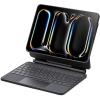 OMOTON Bluetooth Magnetic Keyboard Case for iPad Pro 11 inch (M4 2024), with Magnetic-Stand, Multi-Touch Trackpad, 7 Colors Backlight Wireless Keyboard for iPad Pro 11 inch (5th Gen), Deep Black
