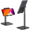 OMOTON Cell Phone Stand, Adjustable Angle Height Desk Phone Dock Holder for iPhone Air /17/17 Pro/XS Max/XR, Samsung Galaxy S20 / S10 / S9 / S8 and Other Phones (3.5-7.0-Inch), Black(Black)
