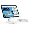OMOTON Foldable Tablet Stand for iPad, Portable Monitor Stand, Desktop Dock Holder Compatible with iPad Pro/Air/Mini/Samsung Galaxy Tab/Phones (Up to 12.9 inches), Milk White