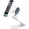 OMOTON Stand for MagSafe Charger, Foldable Phone Stand Holder for MagSafe Accessories， Compatible with iPhone 16/15/14/13/12 Pro Max/Pro, [Charger for MagSafe Not Included], Silver(Silver)