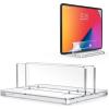 OMOTON Vertical Laptop Stand for Desk, Acrylic Dual Laptop Holder Desktop Clear Adjustable Dock for MacBook Pro Air, HP, All Gaming Laptops up to 17” (Clear, Dual Slot)(1-Clear)