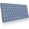 OMOTON Wireless Keyboard for Mac/MacBook Pro/Air, 14 Media Shortcuts, Slim & Portable Design, Stable Bluetooth Keyboard, Blue