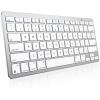 OMOTON Wireless Keyboard for Mac/MacBook Pro/Air, 14 Media Shortcuts, Slim & Portable Design, Stable Bluetooth Keyboard, Silverwhite(Silverwhite)