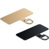 Phone Lanyard Tab, Heavy Duty Tether Tab for iPhone & Android, Metal Lanyard Patch & Strap Adapter, 44lbs Load Capacity, Universal Phone Case Insert for Strap & Charm (Black+Black)(Champagne Gold+Black)