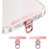 Phone Tether Tab & Lanyard Tab, 360° Swivel Clip – Ultra Thin Stainless Steel Universal Patch for All Phone Cases(Rose Gold*2)