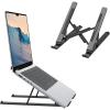 Portable Laptop Stand, OMOTON Laptop Stand for Desk Ergonomic 7-Levels Angles Adjustable Computer Stand, ABS Laptop Riser Holder Compatible with All Laptops and iPad(10-15.6″)(Black)