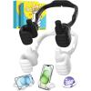 Stocking Stuffers for Teens Boys Girls Cell Phone Stand: Upgrade Adjustable Thumbs Up Lazy Phone Holder for Desk Fun Birthday Gifts for Grandma Adults Husband from Wife(Black & White)