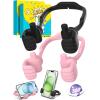 Stocking Stuffers for Teens Boys Girls Cell Phone Stand: Upgrade Adjustable Thumbs Up Lazy Phone Holder for Desk Fun Birthday Gifts for Grandma Adults Husband from Wife(Black & Pink)